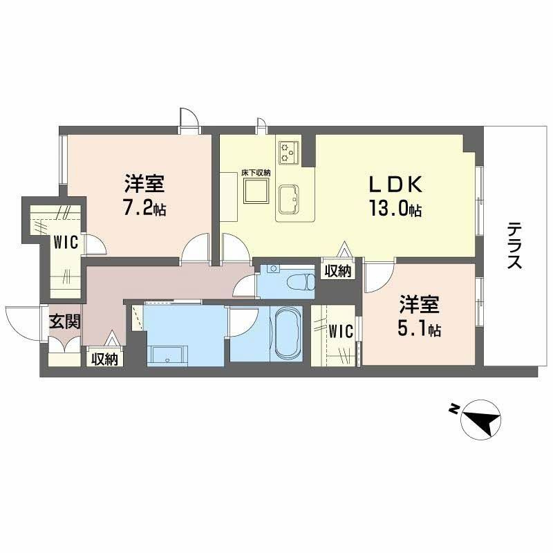 Via Sole 六甲道の間取り