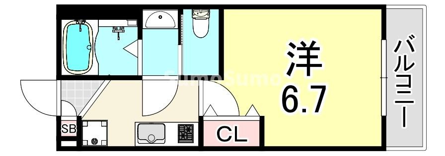 モダンラフォンテ尼崎の間取り