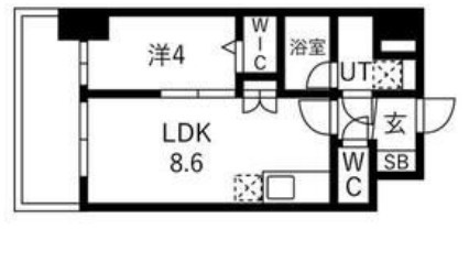 エスリードレジデンス大阪谷町ザ・マークス の間取り