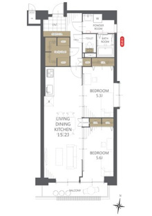 【間取り】ライオンズマンション西公園第三 