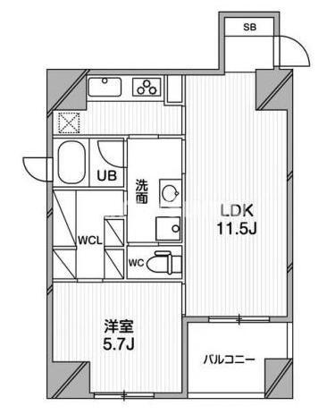 ルクレ堺筋本町レジデンスの間取り