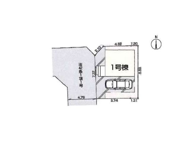 【区画図】 | 新座市栗原1丁目　新築一戸建住宅　全1棟　(保谷店) | 愛車を風雨から守り大切に保管できるビルトインガレージ付。※図面を基に作成しています。現況と異なる場合は現況を優先いたします。