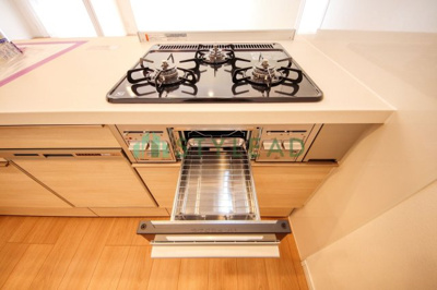 【キッチン】 | 矢向第3ダイヤモンドマンション | 魚焼きグリル付きガスコンロ