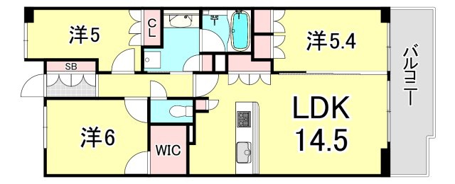 ジオ西宮北口ブライトサイトの間取り