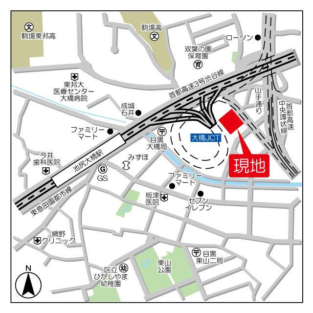 クロスエアタワーの地図