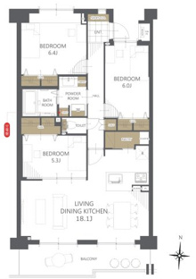 【間取り】ライオンズマンション薬円台公園 