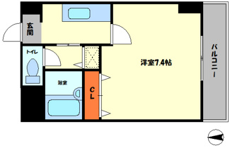 【間取り】 | グラマシー心斎橋東 | グラマシー心斎橋東　間取り図