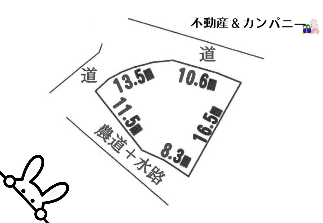 砥部町宮内売土地の土地図