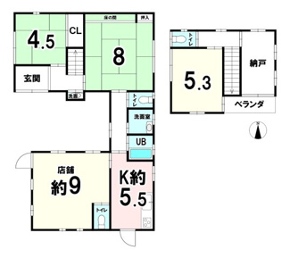 【間取り】 | 磯城郡田原本町大字秦庄【店舗付き】