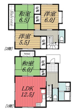 【間取り】 | 松ヶ丘町貸家/51-5