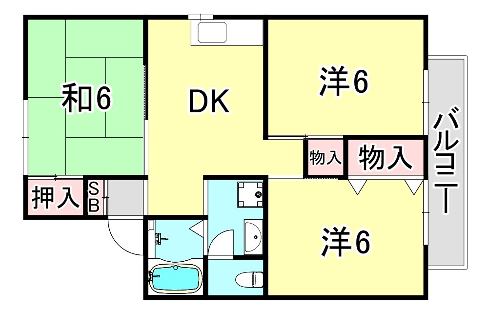 パセオ仁川の間取り