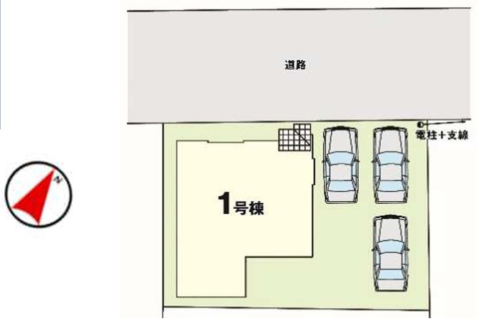 リガーレ宇都宮市日の出1期の区画図|1号棟