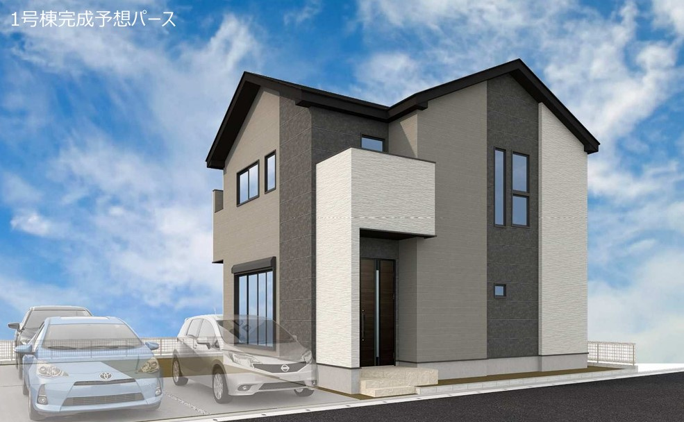 リガーレ宇都宮市日の出1期の外観パース|完成予想図です。