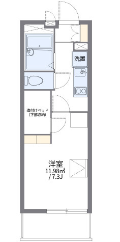 レオパレスカーサ塚本の間取り