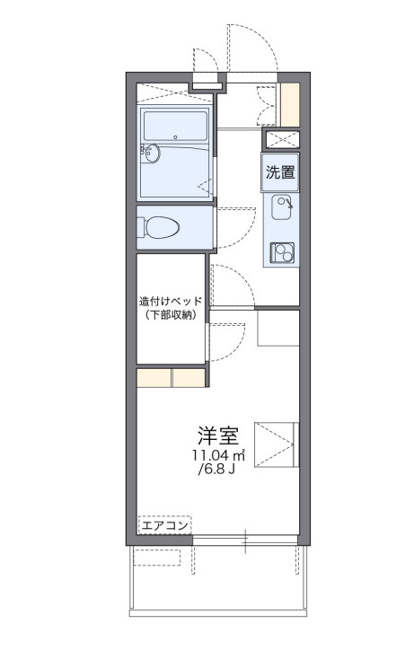 レオパレスコンパル歌島の間取り