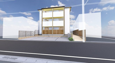 【外観パース】 | Hygge伏見 | 建設中のため、イメージ画像です