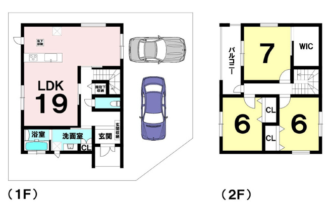 【間取り】 | 明石市二見町福里　中古戸建 | 3LDK＋WICです。