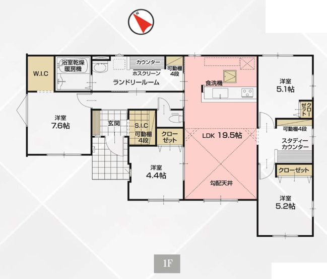 【間取り】 | KIS鴻巣市宮前9期　LIGARE　新築戸建　全1棟　1号棟