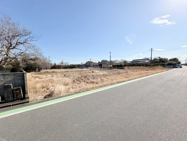 比企郡川島町白井沼　建築条件なし売地　東武東上線『川越駅』バス23分　【つばさ小学区】の前面道路含む現地写真