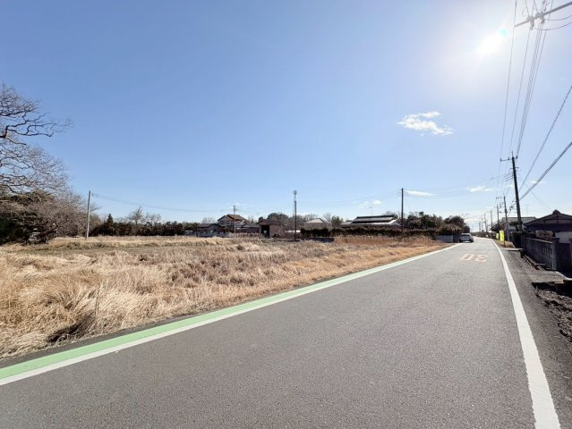 比企郡川島町白井沼　建築条件なし売地　東武東上線『川越駅』バス23分　【つばさ小学区】の前面道路含む現地写真
