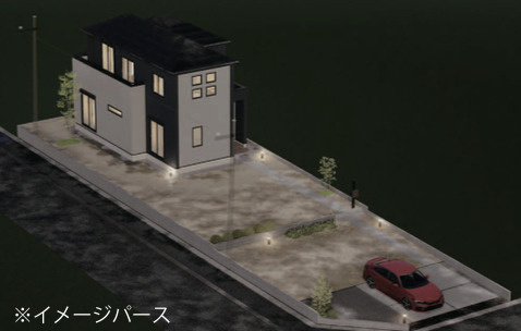 【外観パース】 | 鴻巣市鎌塚4期　GRAFARE　新築戸建　全1棟　1号棟 | 1号棟