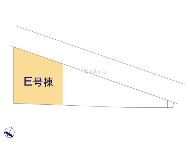 ひたちなか市足崎1474番　新築戸建　E号棟の区画図
