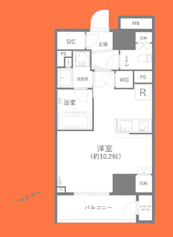 グローリオ新宿夏目坂の間取り
