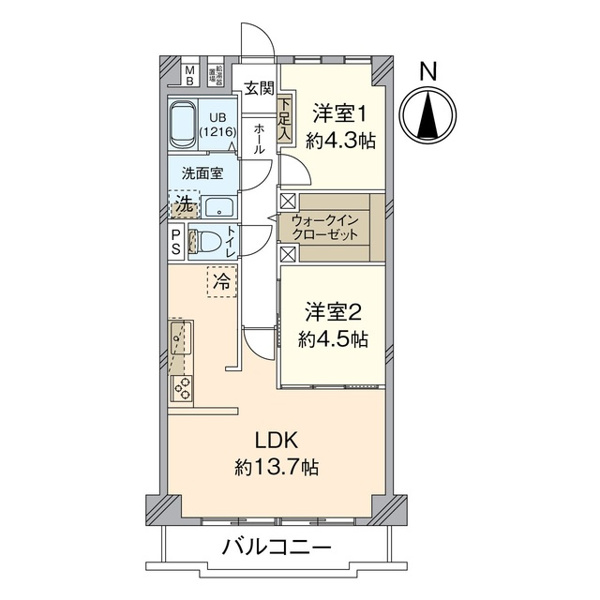【間取り】 | ビレッタ百道☆仲介手数料無料☆