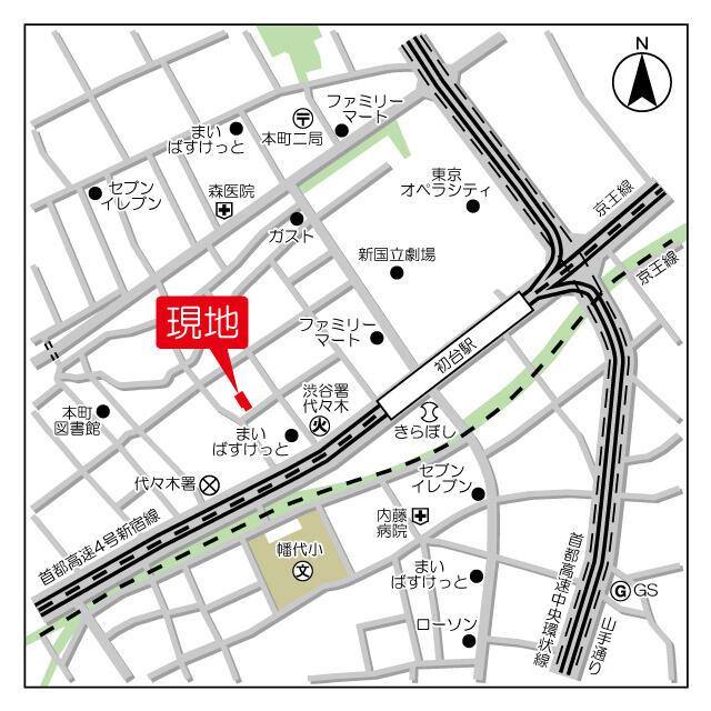 ドゥーエ初台の地図| 