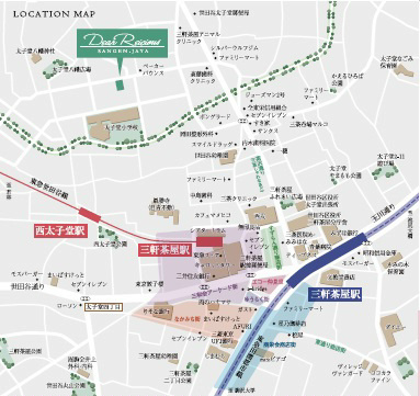 ディアレイシャス三軒茶屋の地図