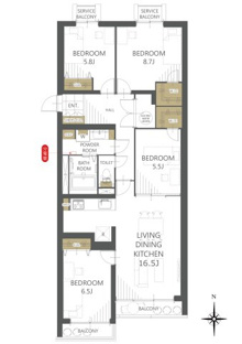 【間取り】ソフトタウン石神井台 