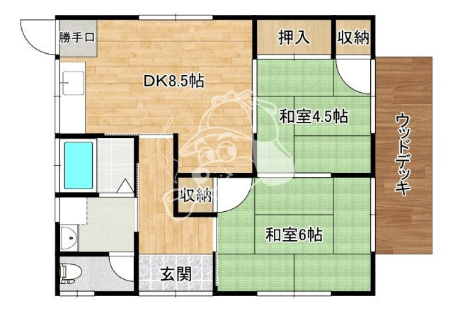 新田借家5-2の間取り
