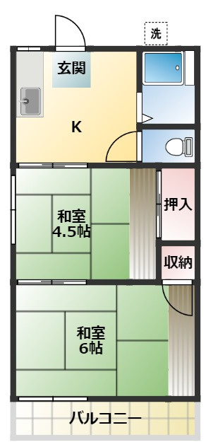 コーポスガの間取り