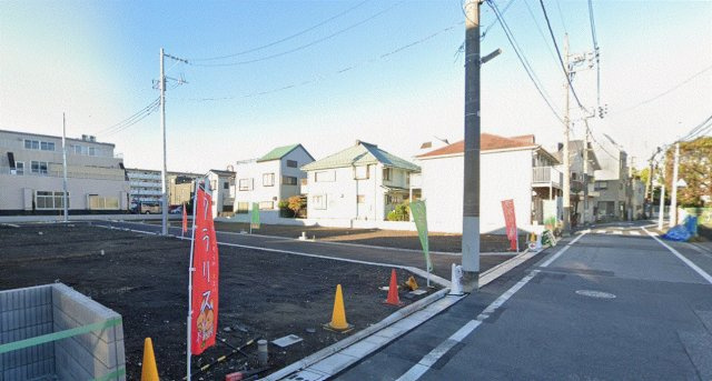 足立区宮城１丁目　新築分譲住宅　全６棟の前面道路含む現地写真