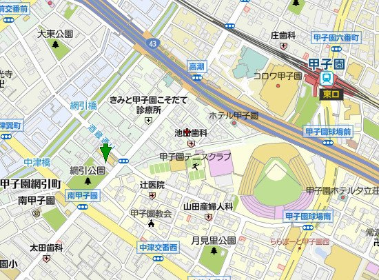 新甲子園マンションの地図