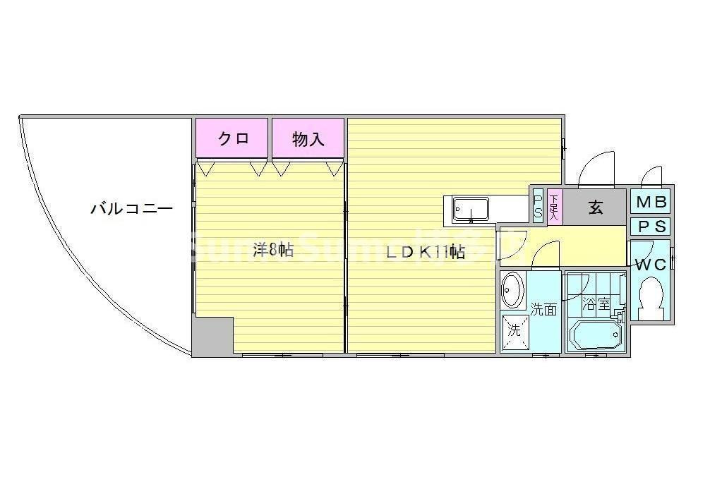 パルケット愛宕の間取り