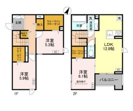 【間取り】 | ラ・グリシーヌ・レーブ（D-room）