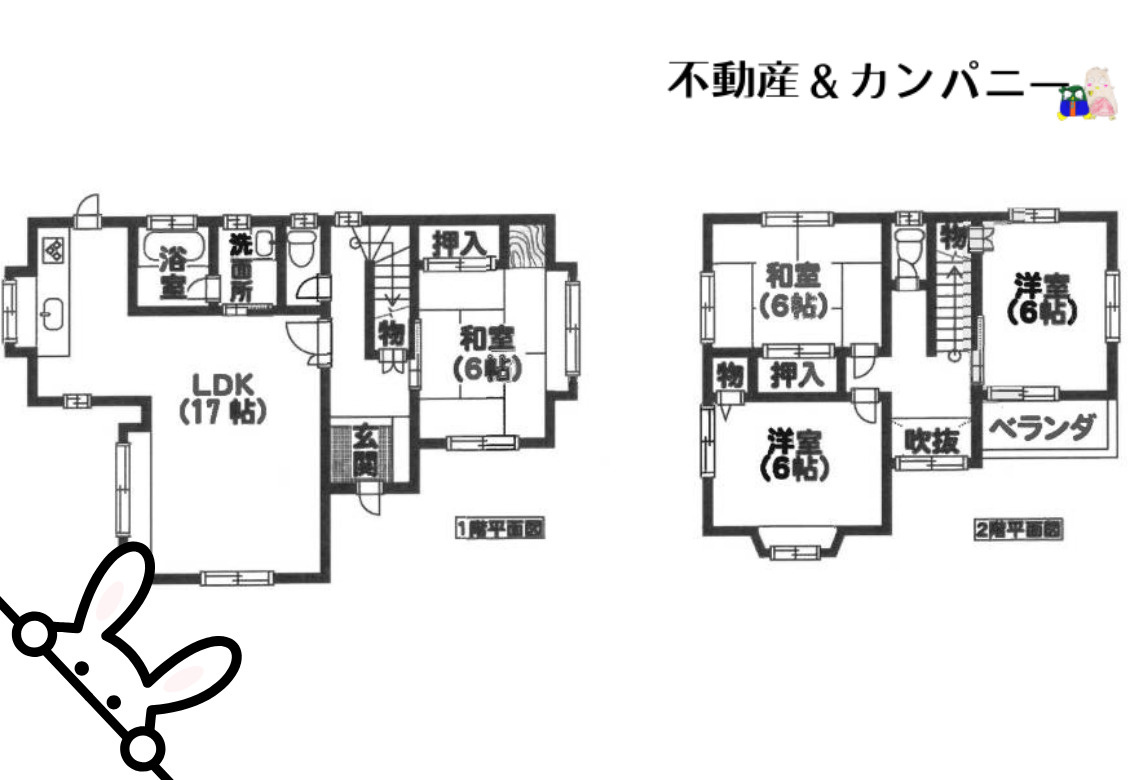 市坪南1丁目中古戸建の間取り
