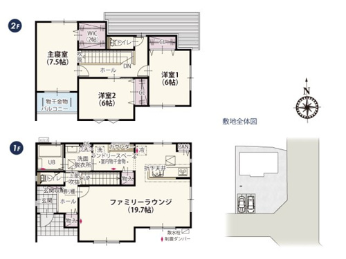【間取り】 | リビングはゆとりのある約19.7帖！大きめのダイニングテーブルを置いても余裕のある広さです。家族もペットも過ごしやすい空間に仕上げました！