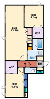 【間取り】 | ベル　アントレ西宮