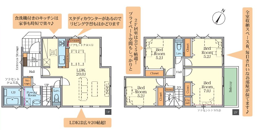[新築住宅] さいたま市西区三橋 1期 全1棟の間取り