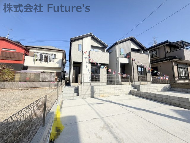 流山市西平井1丁目　新築戸建　全2棟　1号棟の外観|40坪超えの広々とした敷地です