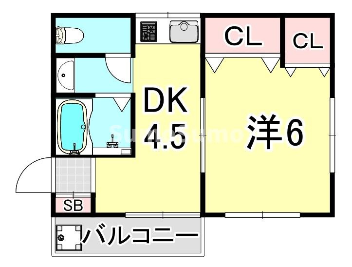 天神ユーハイツの間取り