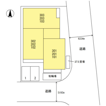 メディオ総持寺の区画図