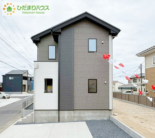 ひたちなか市稲田5期　新築戸建の外観|平日・夜間もご案内可能(^^♪お気軽にお問い合わせくださいませ!(^^)!