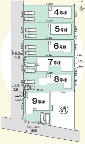 焼津市下小田中町　第1期／の区画図