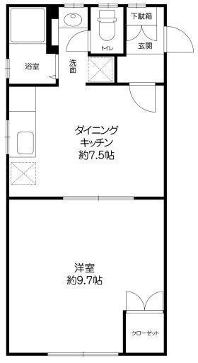 岡本梅林住宅６号棟の間取り