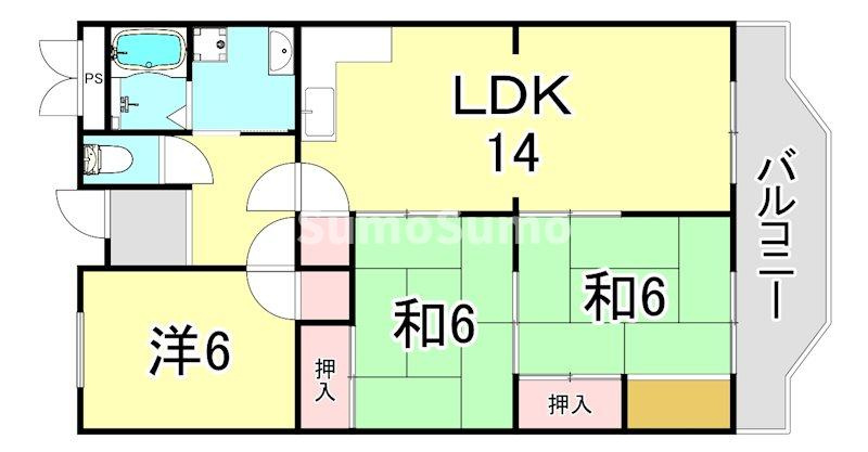 夙川ライムヴィラの間取り