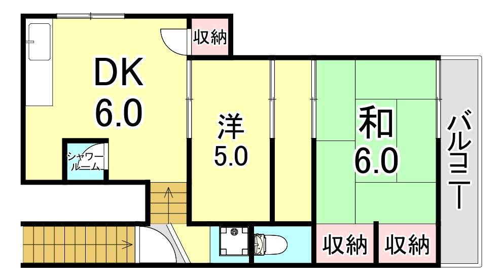 妙法寺池ノ内2戸アパートの間取り