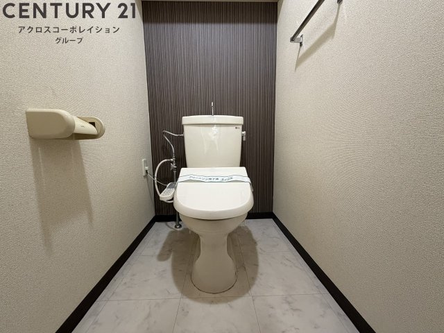 落ち着いた色調のトイレです